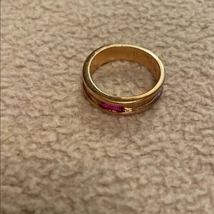 Costume jewelry - Elegant Gold Women's Ring and thin ring